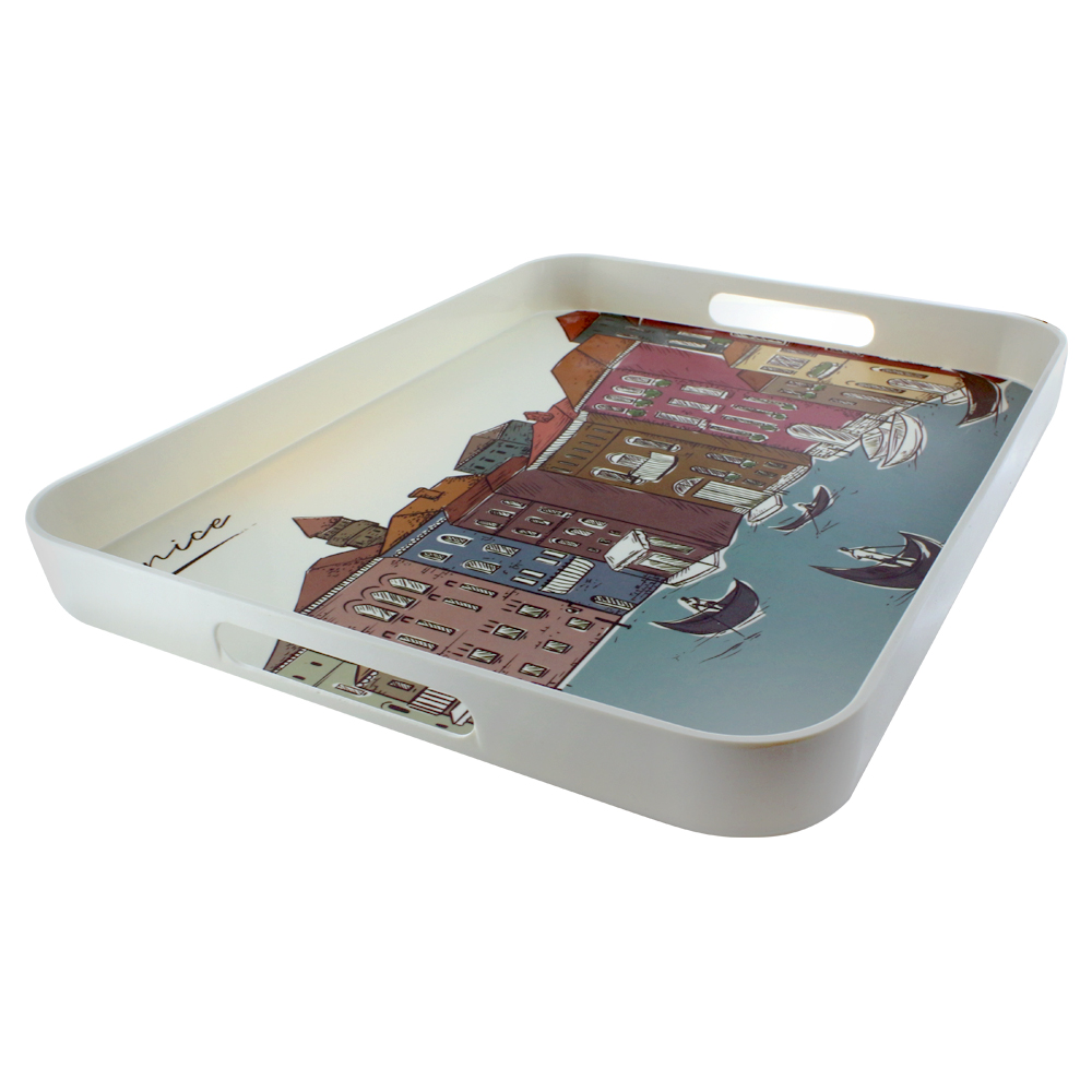 Поднос Arino Venice Hygge 38,7x29x3,7 см прямоугольный 74657