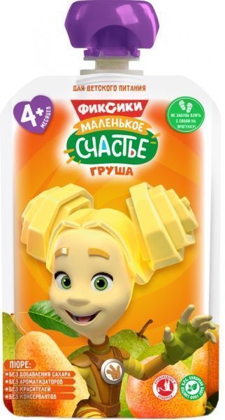 Пюре Фиксики Груша 90 г 4813163003353 