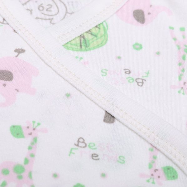 Комбинезон Фламинго р.62 белый с принтом 486-222 