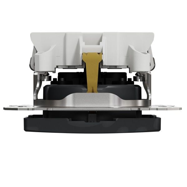 Розетка силова із заземленням Schneider Electric Sedna Design зі шторками без кришки чорний SDD114022