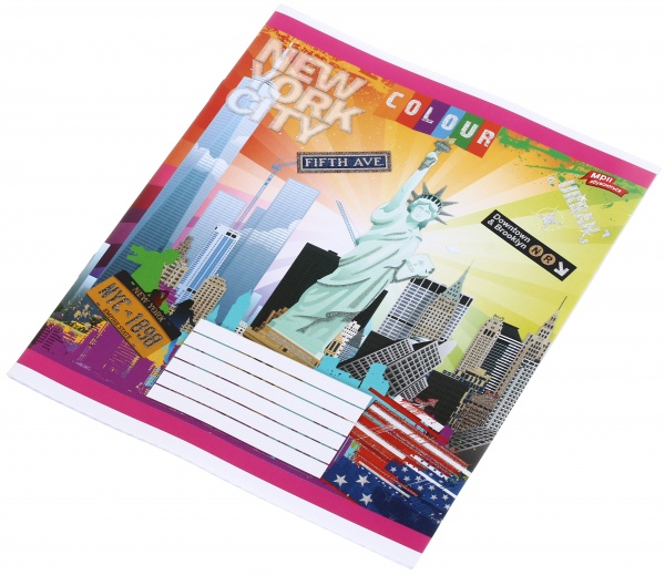 Тетрадь школьная с глитером 12 листов в клеточку в ассортименте Мечты сбываются