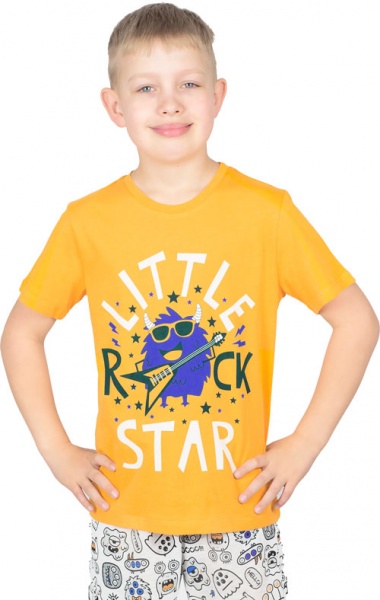 Футболка для хлопчиків Roksana р.104–110 жовтий №001/12034 