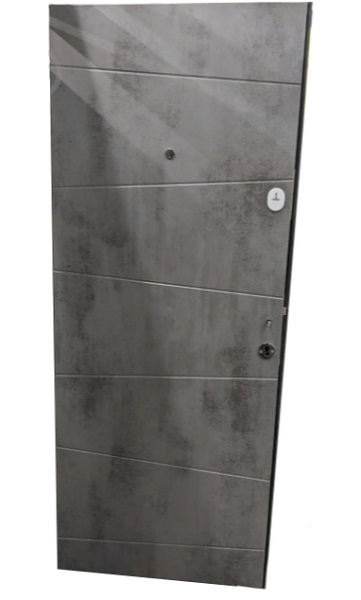 Дверь входная Fortezza Башня бетон серый 2050x860 мм правый