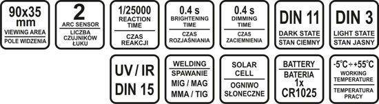 Маска зварювальника STHOR 74483