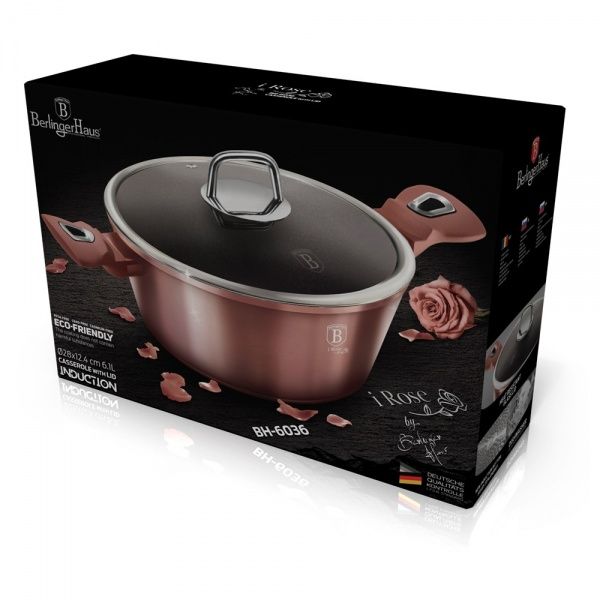 Кастрюля с крышкой I-Rose Edition 6,1 л BH 6036 Berlinger