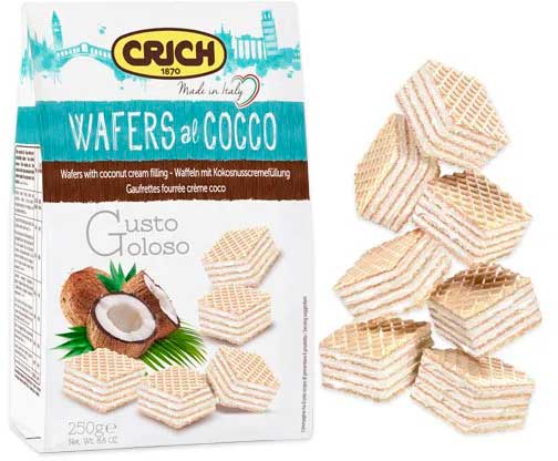 Вафли Crich с кокосом 250 г 8008620051664 
