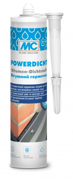 Герметик бітумний POWERDICHT Powerdicht чорний 300 мл