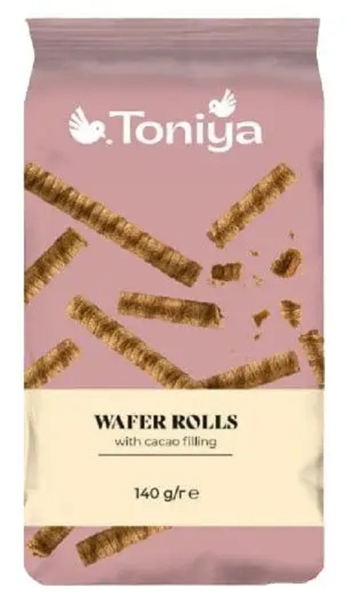 Трубочки Toniya вафельные с какао 35шт 140 г (4820208384537)