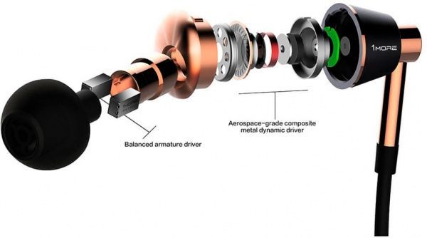 Гарнітура 1More Triple Driver In-Ear Headphones gold 