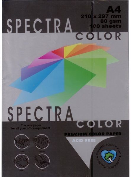 Папір кольоровий Spectra Color A4 80 г/м 100 аркушів чорний 