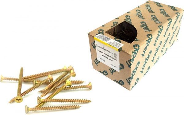 Шуруп универсальный потайная головка 4,5х60 мм 500 шт ЦЖ 4,5x60 мм 500 шт. Expert Fix