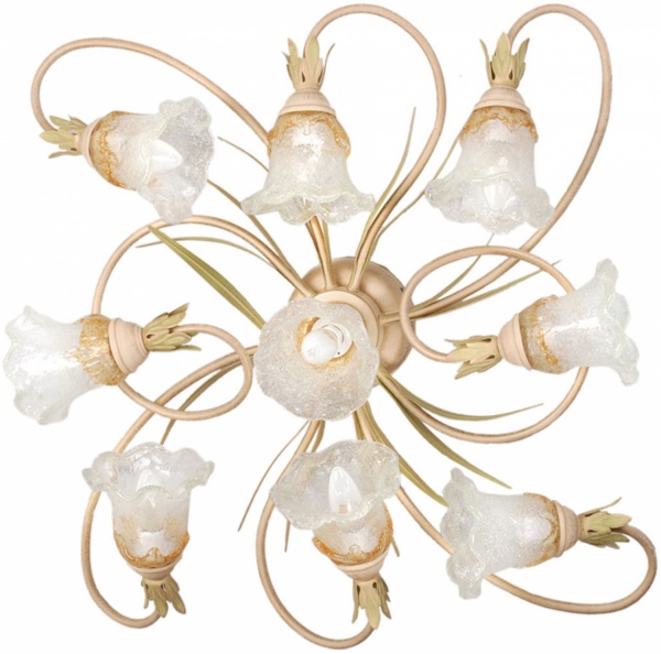 Люстра стельова Геотон НПБ 01-9х60-102 Рома-В999 8xE14 кремовий 44893 