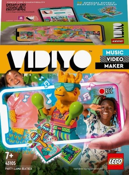 Конструктор LEGO Vidiyo Party Llama BeatBox (Куб бітбокс «Лама-тусовщиця») 43105