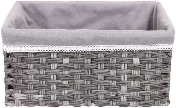 Корзина плетеная с текстилем Tony Bridge Basket 40x27x19 см JC16-3AB-3 