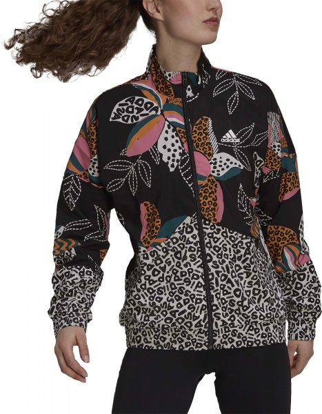 Вітрівка Adidas W FARM AOP WB GS6302 р.XS чорний