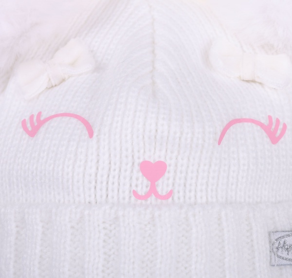 Шапочка дитяча для дівчинки Kraft+ р.36-38 білий 1963 