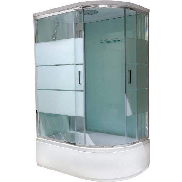 Гидромассажный бокс Water House WH -260 120x80 L профиль хром, стекло прозрачное