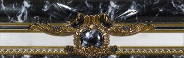 Плитка El Molino Сіракуса Софія Декор Негро ценефа 8x25 . 