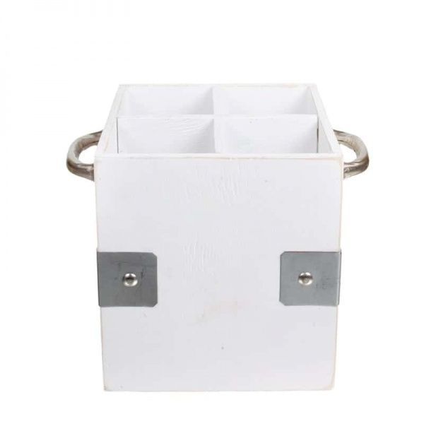 Ящик для вина Woodville Антверпен 20х20х20 см білий 