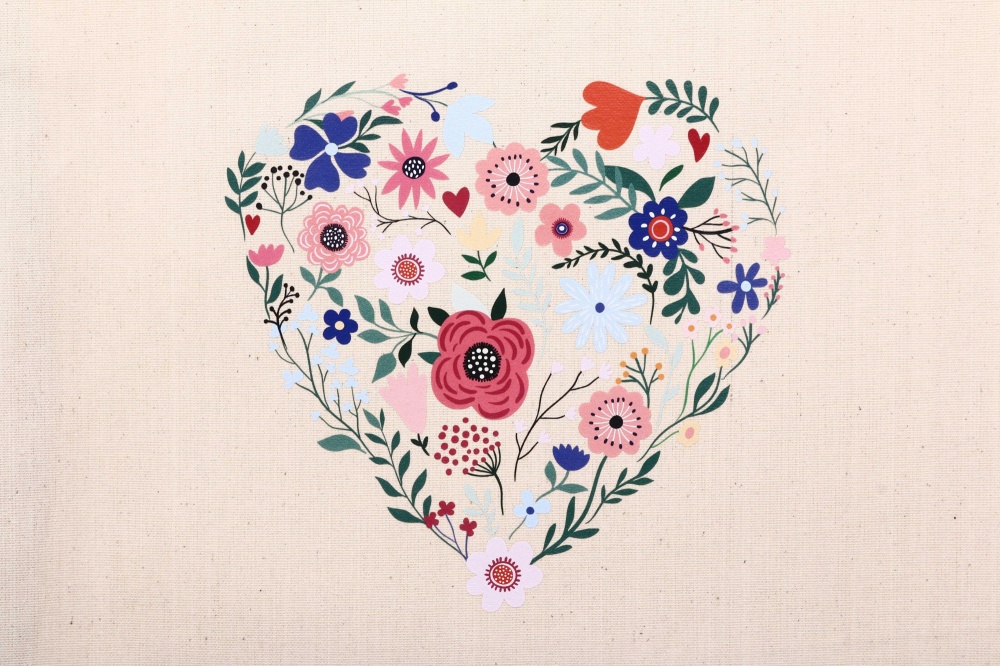 Екосумка Сердце 410х370 (600) натуральний