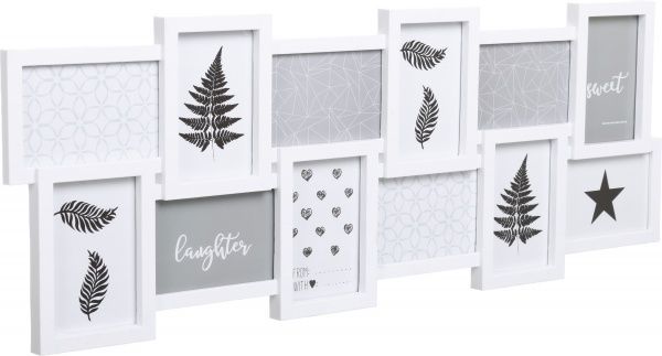 Коллаж BW 12 шт. 10x10/10x15 см белый 