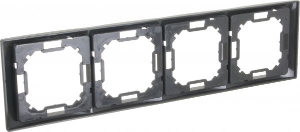 Рамка четырехместная Simon Basic Neos универсальная матовый графит BMRC4/28