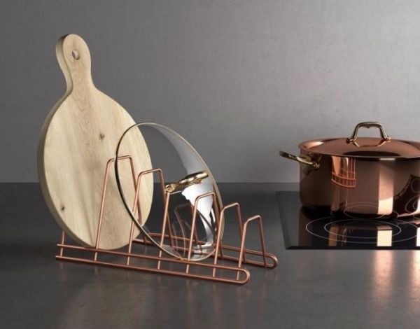 Підставка для кришок Metaltex 360906 Copper 34x15x18 см мідь