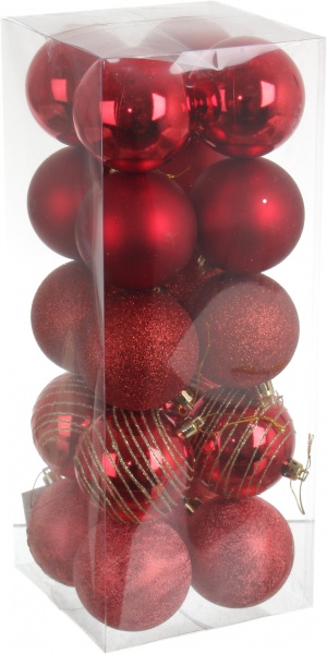 Набір ялинкових куль Мороз в асортименті (EPI-N3-4086AK) d 70 мм 20 шт./уп.