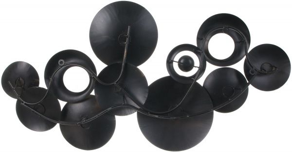 Декор настенный Surface 89,5x49,5 см черно-золотистый 