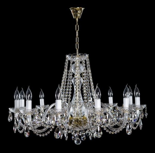 Люстра підвісна Crystal Life 12x40 Вт E14 золото A1030LM-12GO 