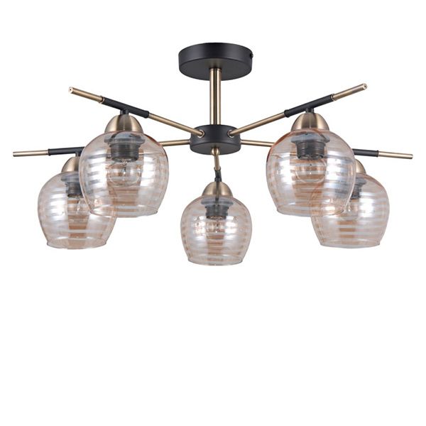 Люстра потолочная Victoria Lighting Cat/PL5 5x40 Вт E27 медь/черный 