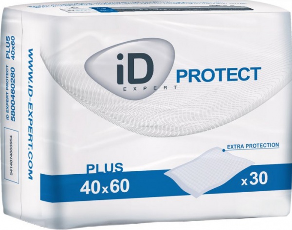 Пеленки iD Protect Plus 40х60 см белый 