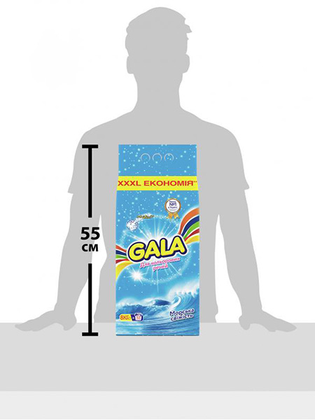 Пральний порошок для машинного прання Gala Морська свіжість для кольорових речей 8 кг
