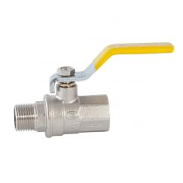 Кран шаровой Gross Ду20 3/4 В-Н ручка желтый