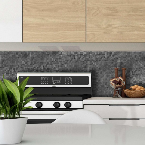 Декоративная панель EMERGO самоклеющая Квадратная Чорный Home Inspire 