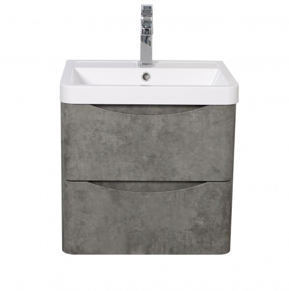 Тумба підвісна Aqua Rodos Vista сірий мармур з умивальником Ваr 50 см