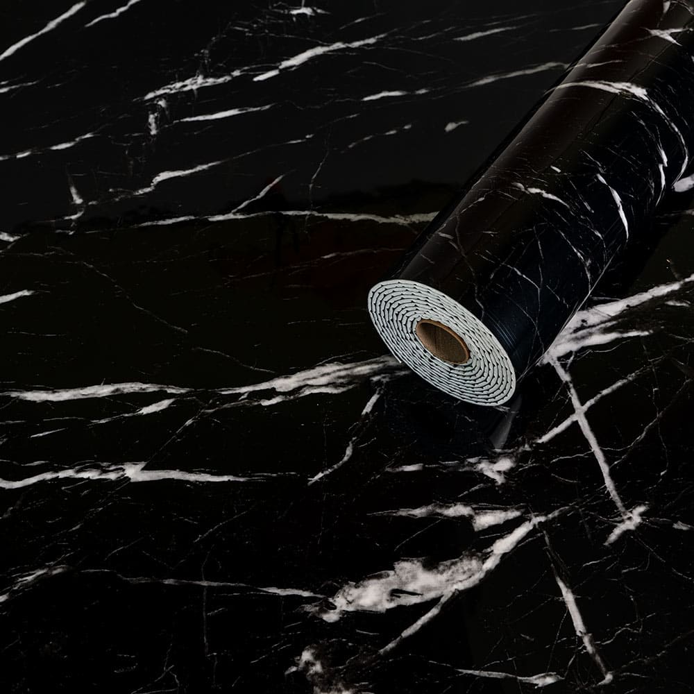 3D-панель з ПВХ самоклейна Sticker Wall мармур чорний 600х3000х2 мм рулон (SW-00001694)