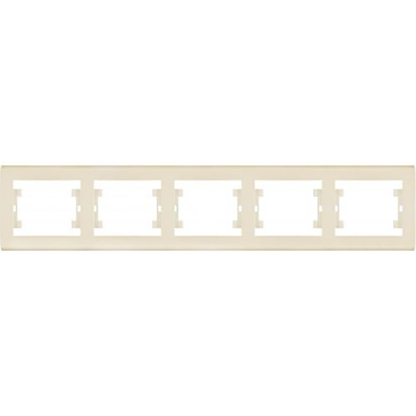 Рамка пятиместная Makel Manolya горизонтальная слоновая кость 41010705