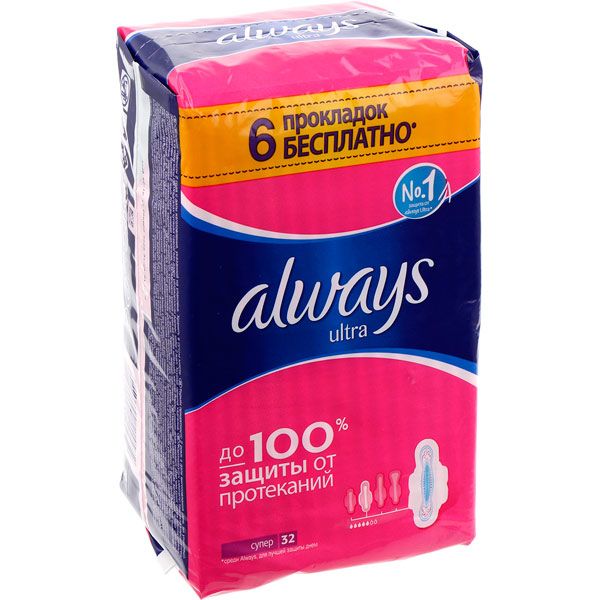 Гігієнічні прокладки Always Ultra Super Plus Quatro 32 шт