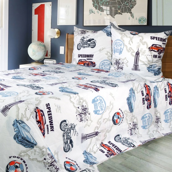 Комплект постельного белья Ярослав белый с рисунком