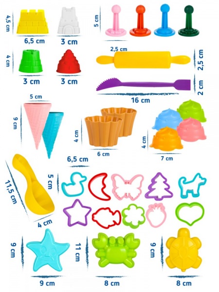 Набор для лепки DGT-ART Микс аксессуаров большой FOR04