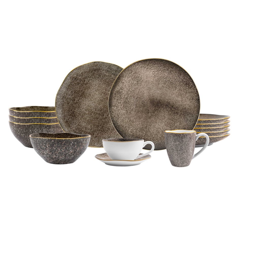 Тарілка обідня Krauff Grey Ferns 27 см