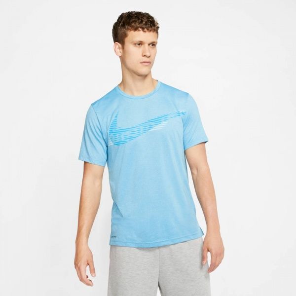 Футболка Nike M NK TOP SS HPR DRY GX CJ4615-446 M блакитний