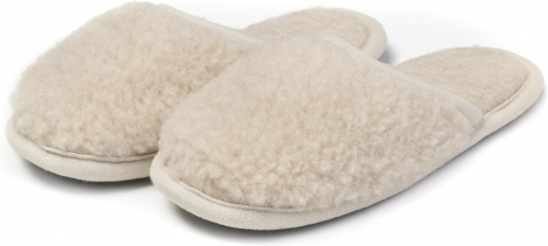 Тапки домашние Flokati Merino р.36/37 бежевый 