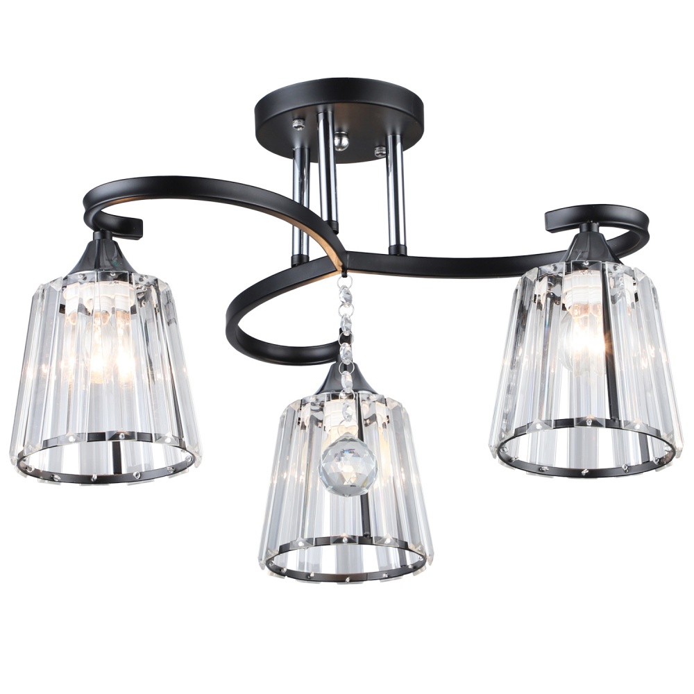 Люстра стельова Victoria Lighting 3x60 Вт E27 чорний Sands/PL3 black
