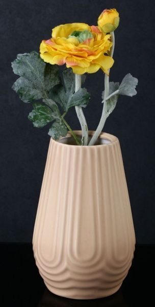 Ваза Риото М h=20 см кремовая Наша Кераміка