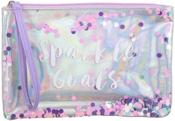 Пенал шкільний Sparkle Goals сріблястий