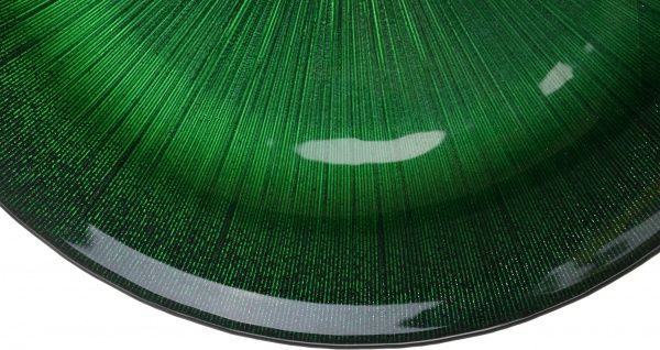 Блюдо Crystal 28 см зелене Dekor Cam 