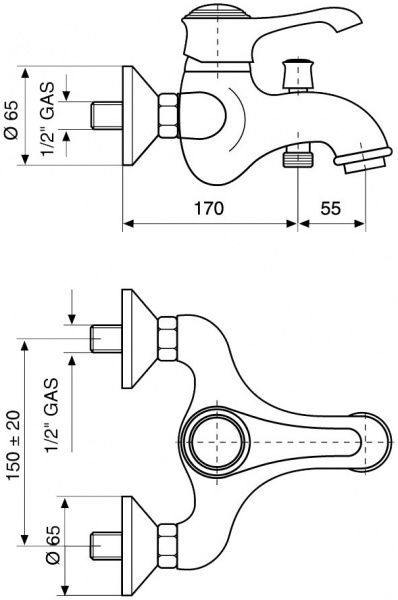 Змішувач для ванни Emmevi Rubinetterie Tiffany CR6001