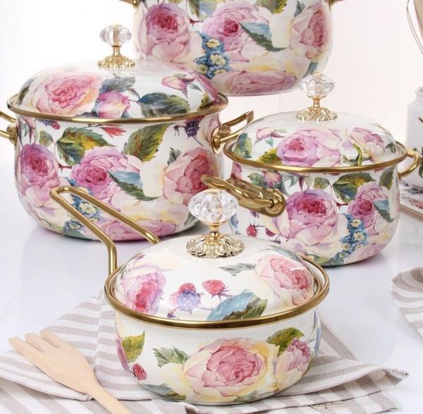 Ковш с крышкой 0,9 л эмаль Пион 763-015 Elmani